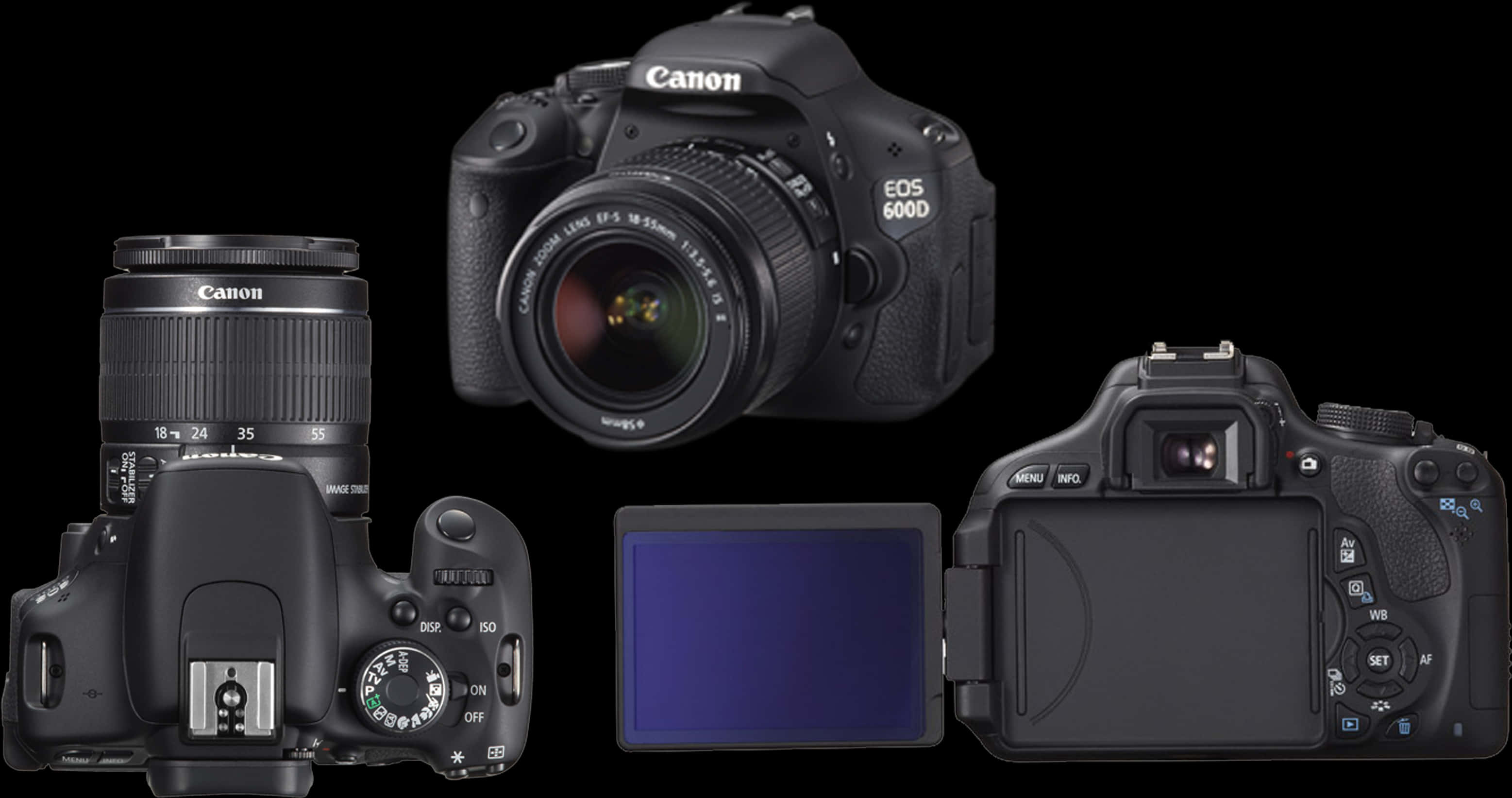 Canon E O S600 D D S L R Cameraand Lenses PNG image