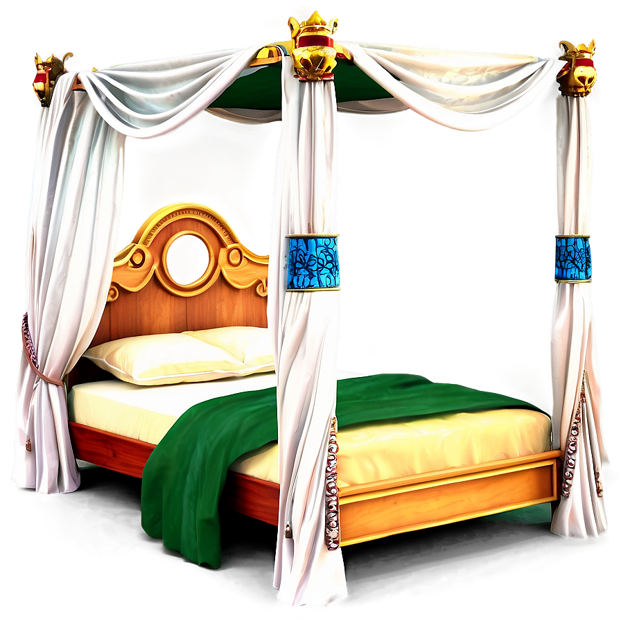 Canopy Bed Elegant Style Png 14 PNG image