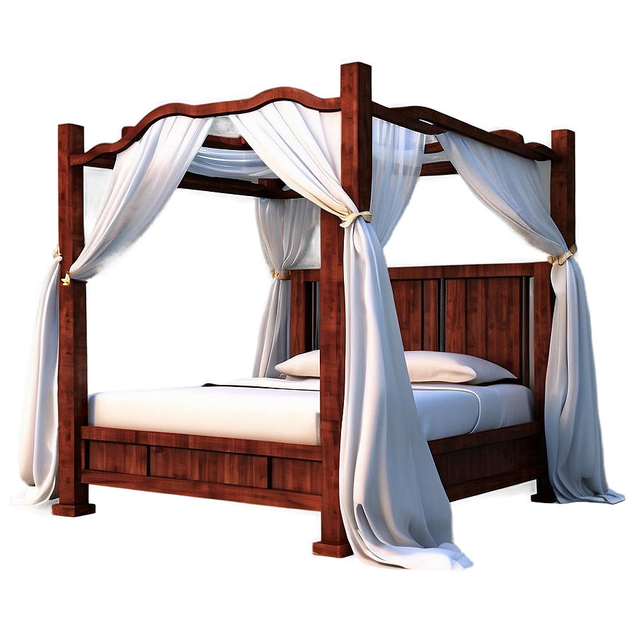 Canopy Bed Elegant Style Png 30 PNG image