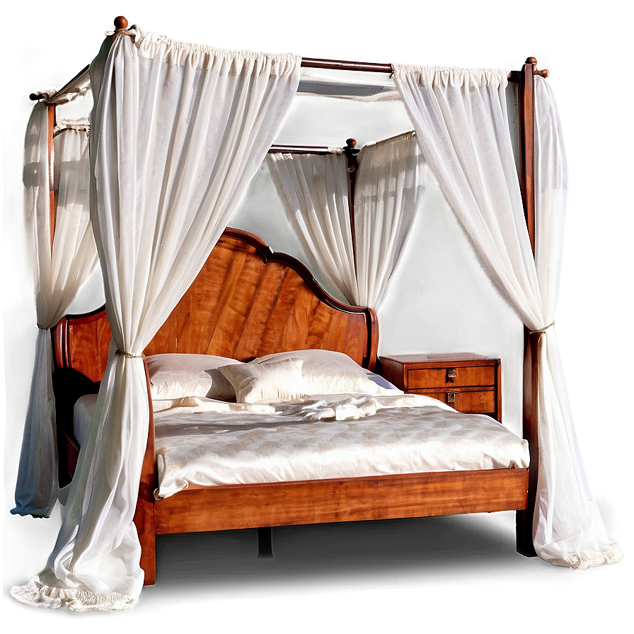 Canopy Bed Elegant Style Png 91 PNG image