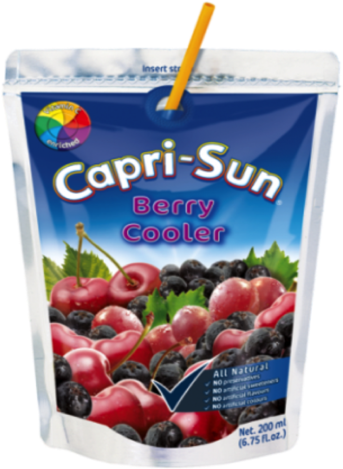 Capri Sun Berry Cooler Pouch PNG image