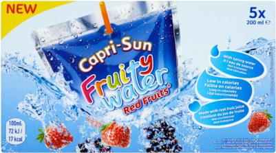 Capri Sun Fruity Water Red Fruits Packaging PNG image