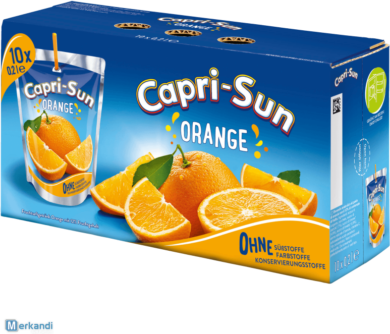 Capri Sun Orange Pack Image PNG image