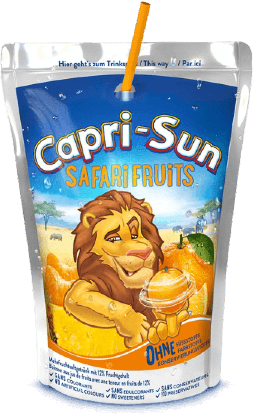 Capri Sun Safari Fruits Pouch PNG image