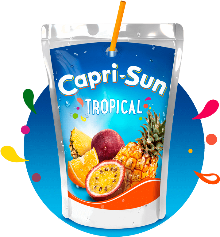 Capri Sun Tropical Flavor Pouch PNG image