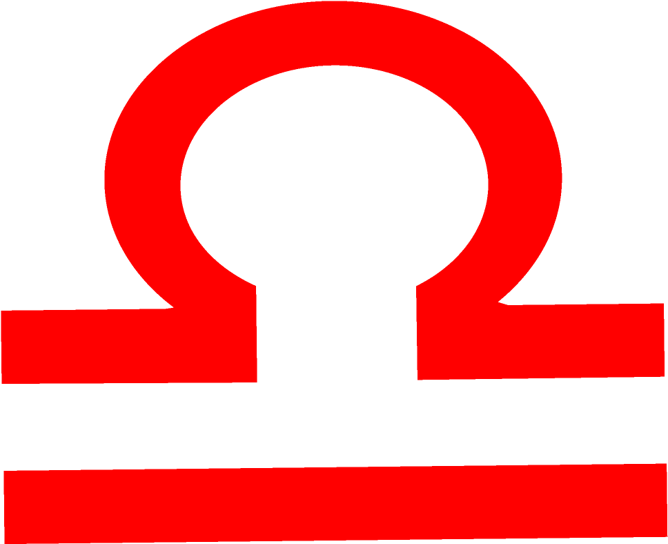 Capricorn Symbol Red PNG image