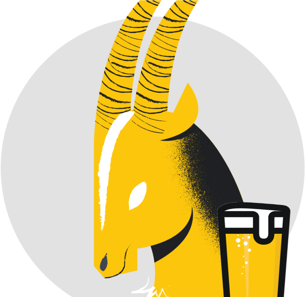 Capricorn Zodiac Sign Beer Illustration PNG image