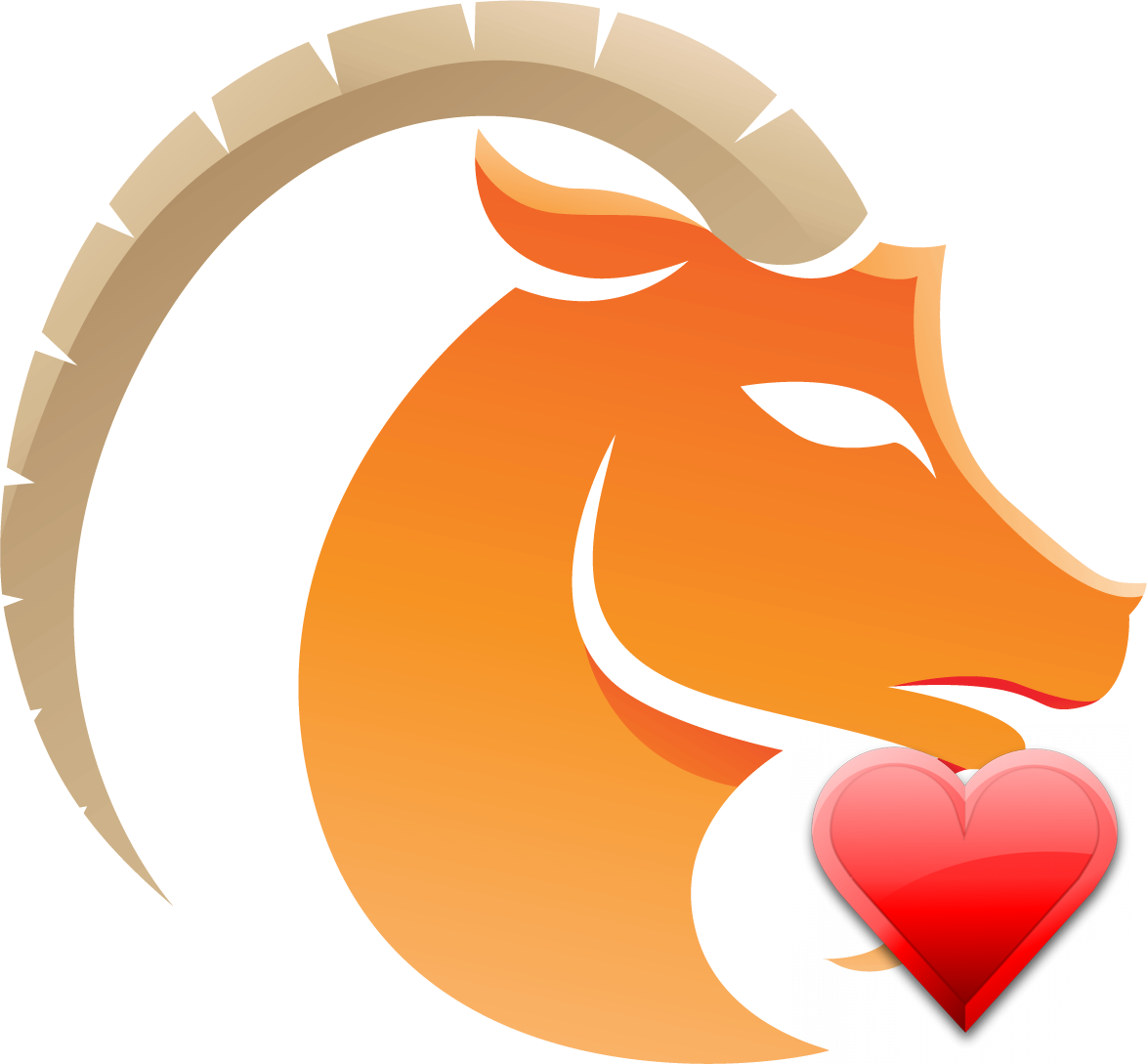 Capricorn Zodiac Sign Love Heart Illustration PNG image