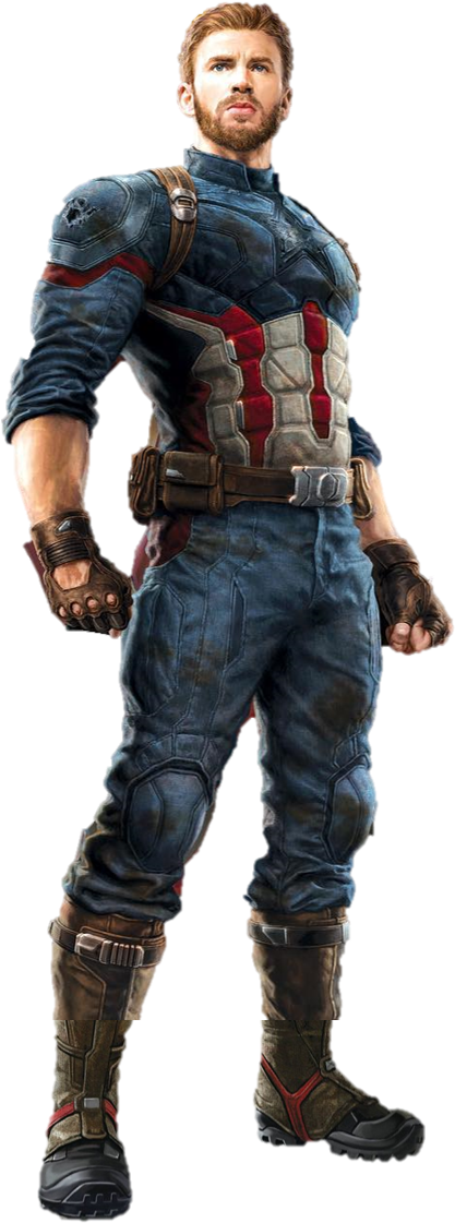 Captain America Full Body Pose PNG image