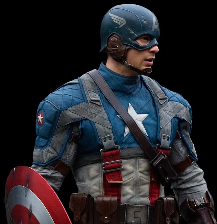 Captain America Profile With Shield PNG image