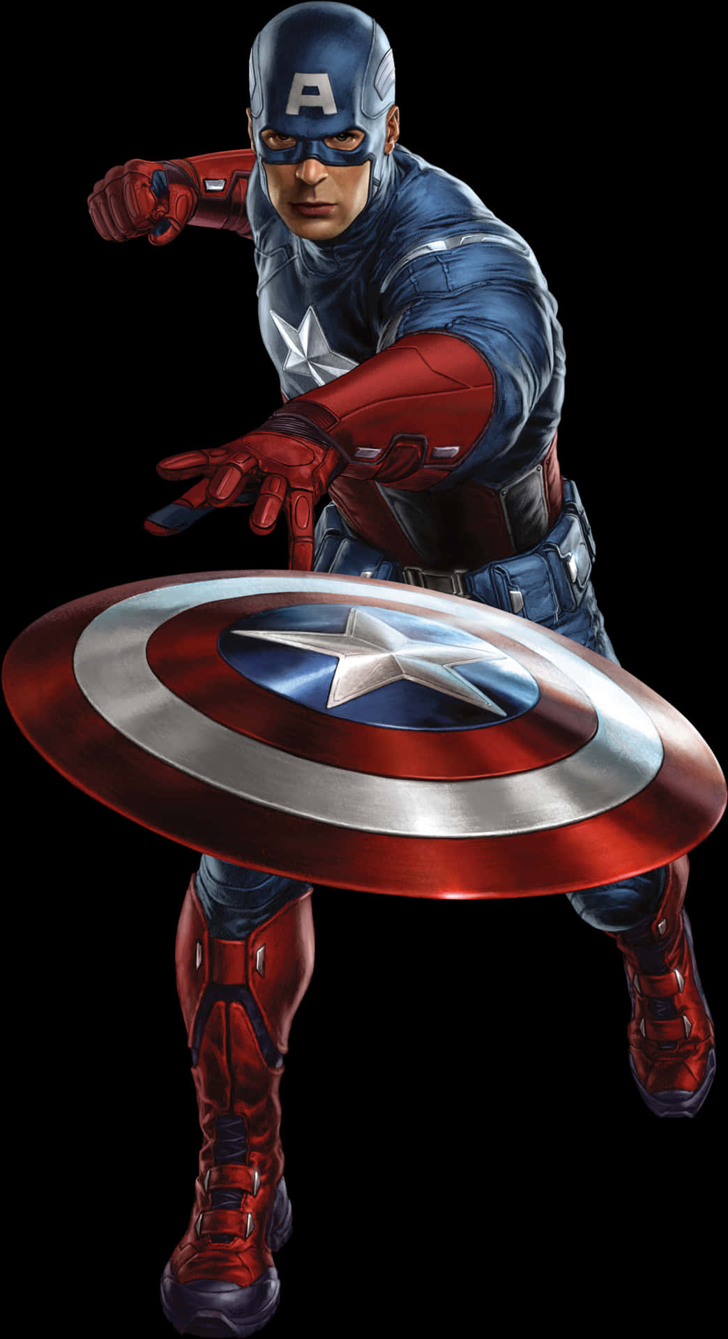 Captain America Readyfor Battle PNG image