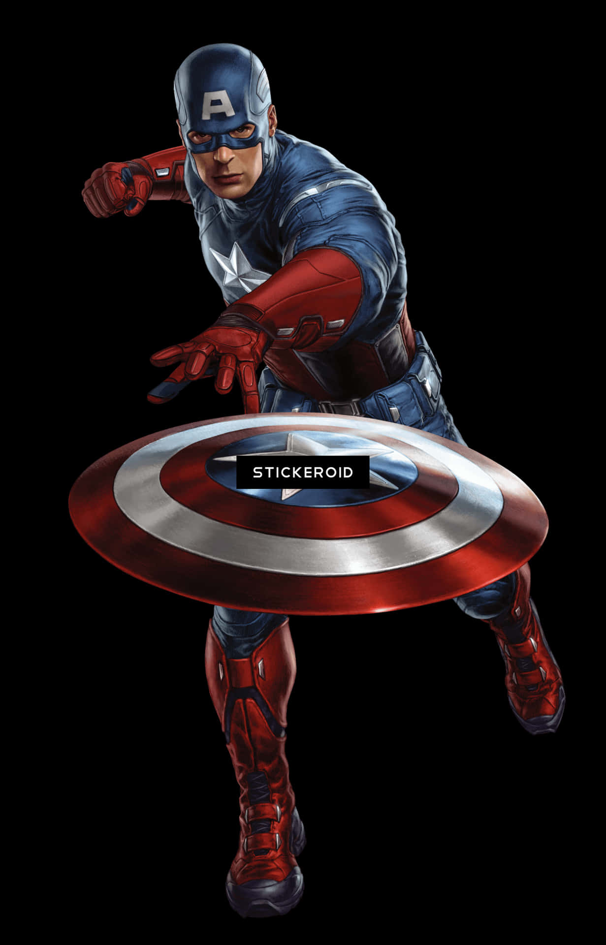 Captain America Readyfor Battle PNG image