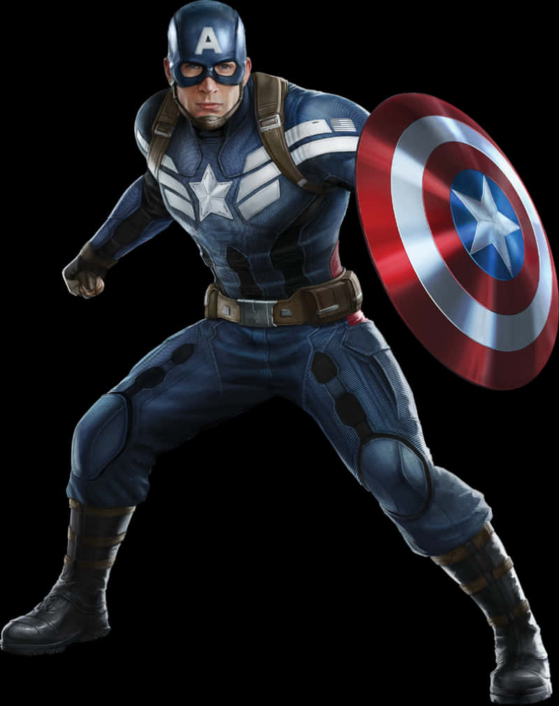 Captain America Readyfor Battle PNG image