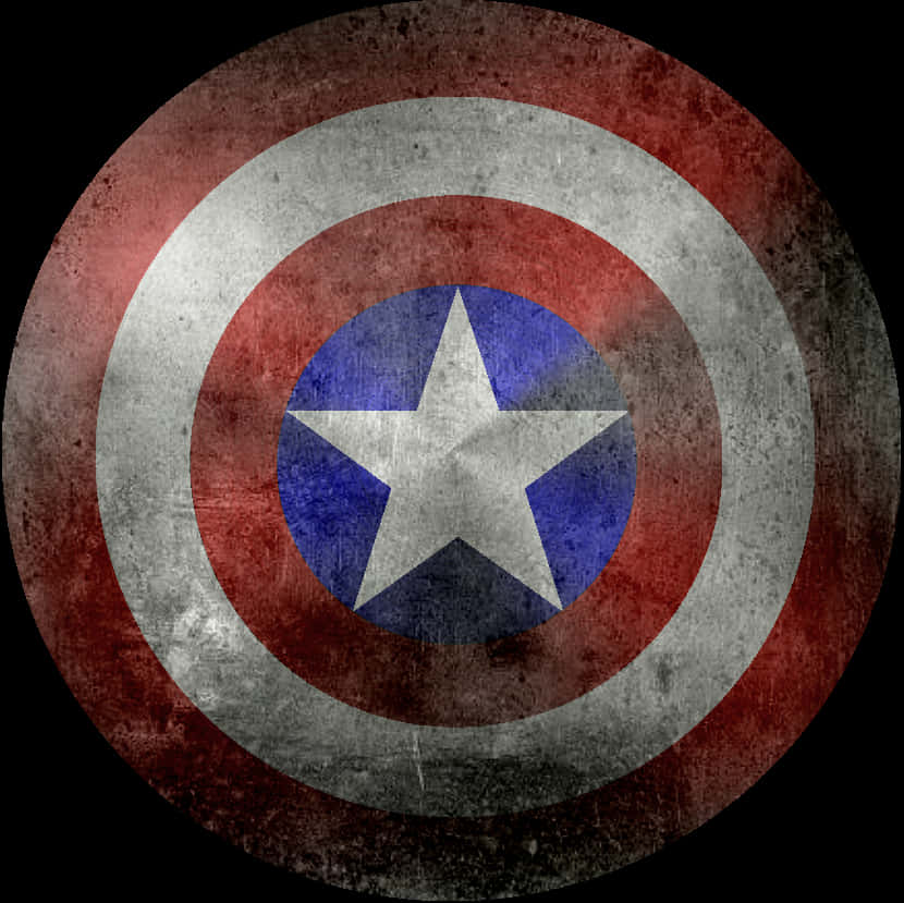 Captain America Shield Grungy Texture PNG image