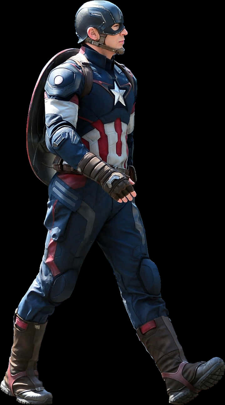 Captain America Side Pose PNG image