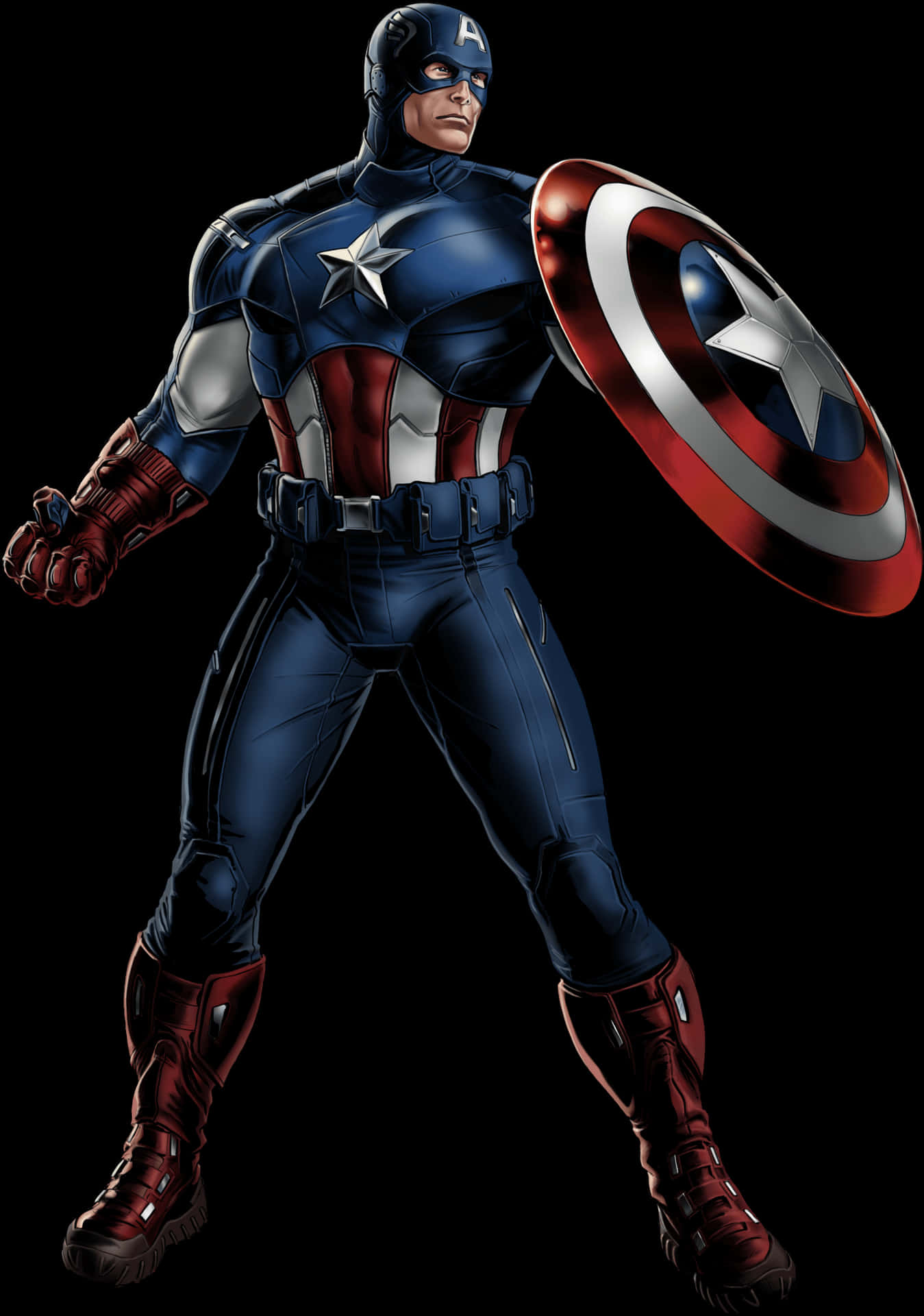 Captain America Standing Pose PNG image