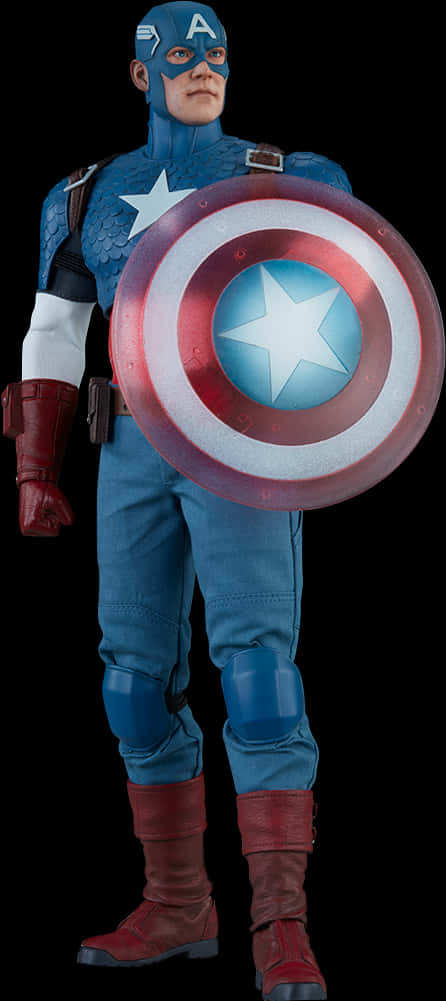 Captain America With Shield PNG image
