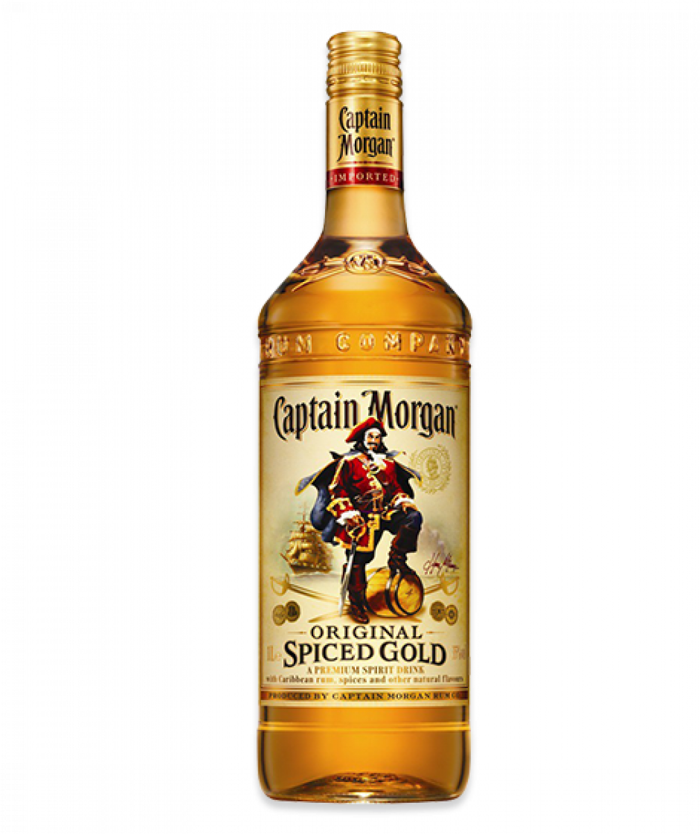 Captain Morgan Original Spiced Gold Rum Bottle PNG image