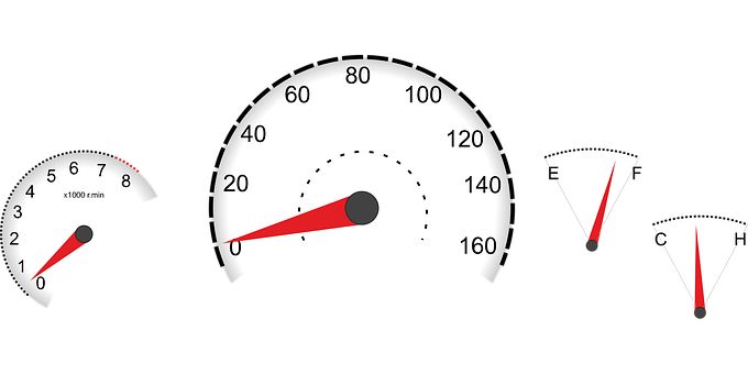 Car Dashboard Speedometerand Tachometer PNG image