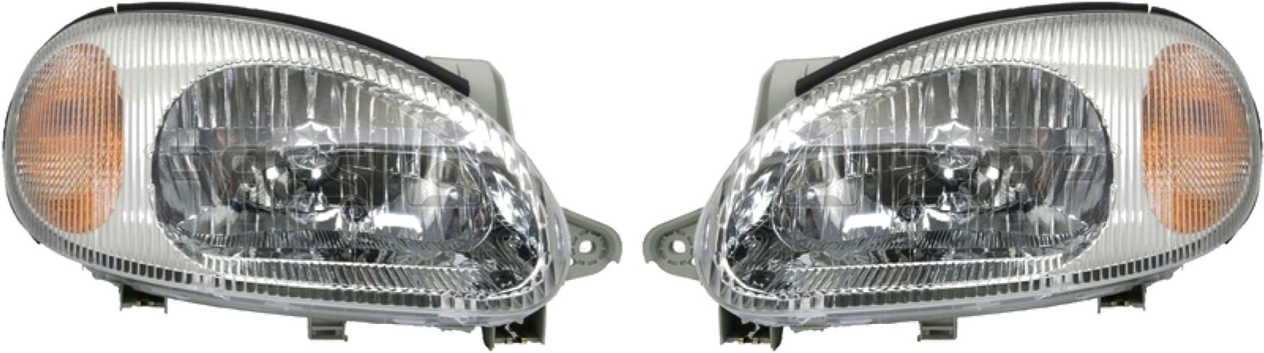 Car Headlight Pair Transparent Background PNG image