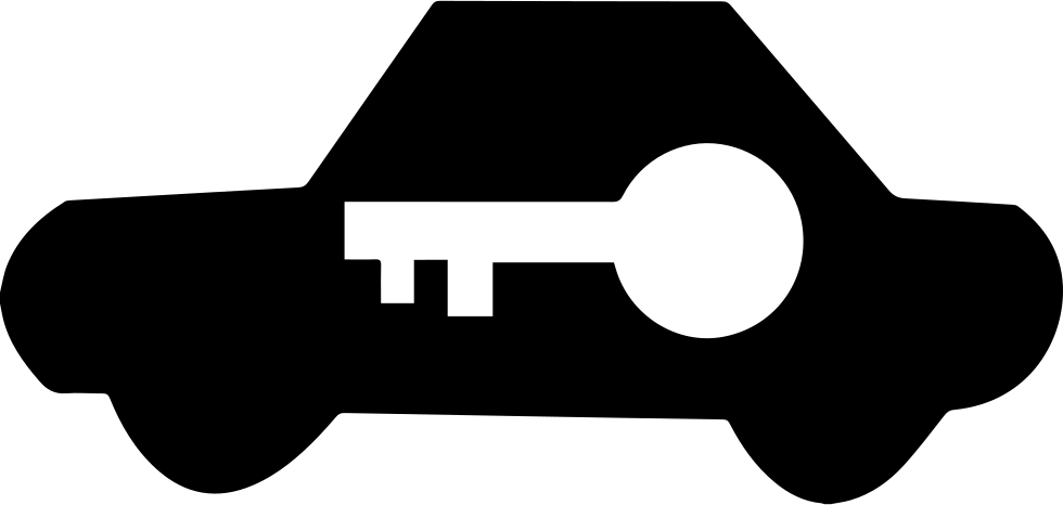 Car Key Silhouette Icon PNG image