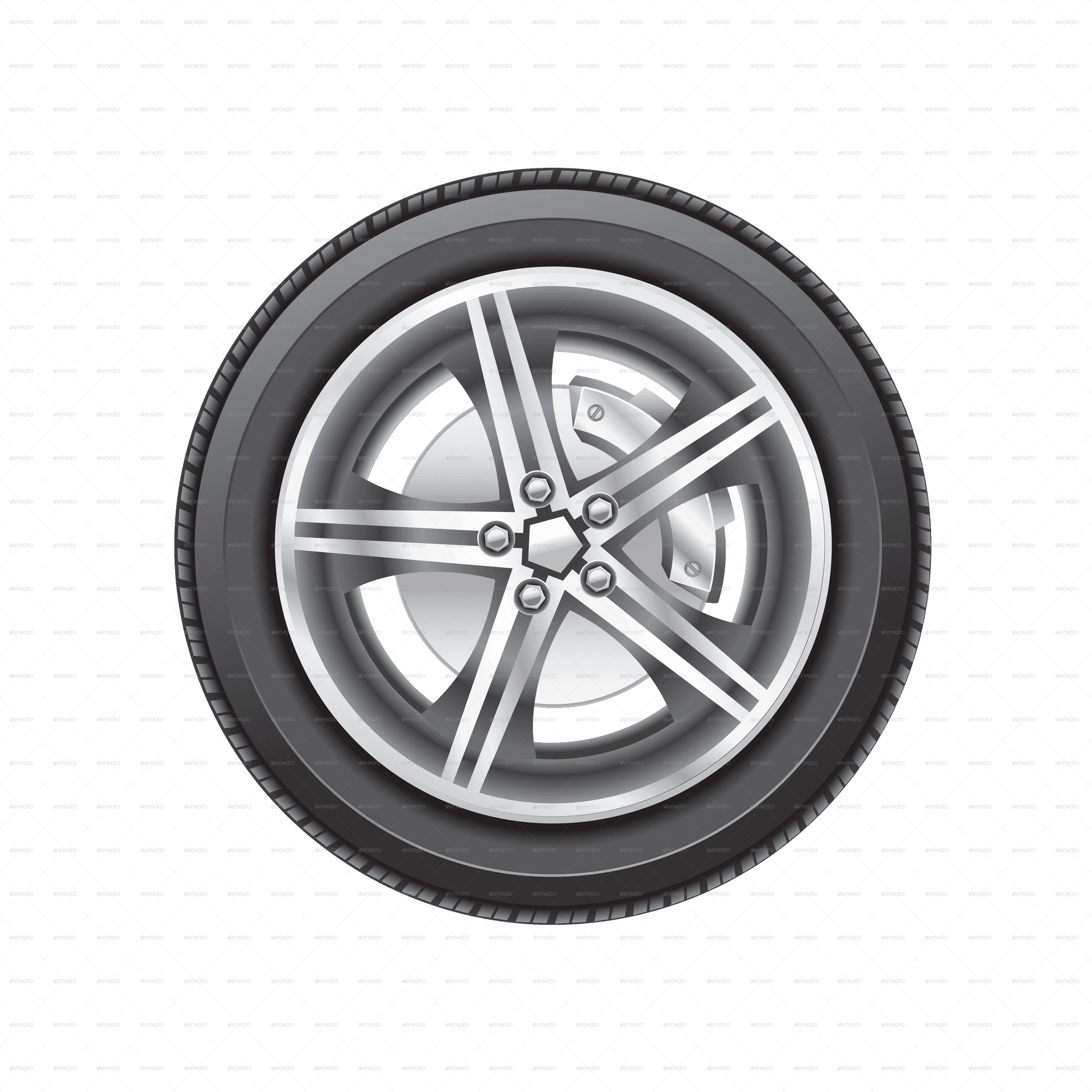 Car Tireand Alloy Wheel Design PNG image