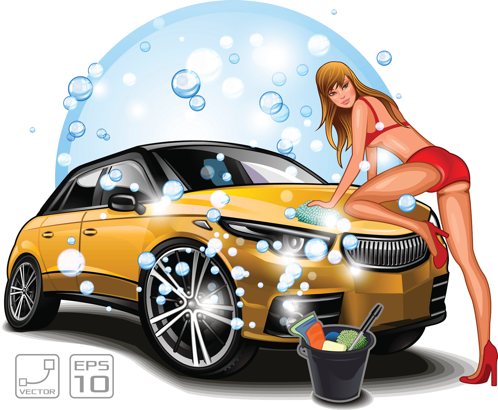Car Wash Seductive Style PNG image