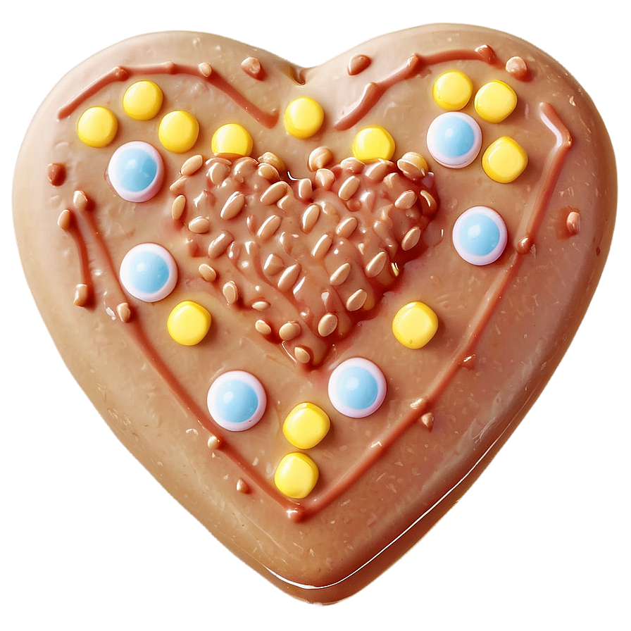 Caramel Candy Heart Png 06212024 PNG image