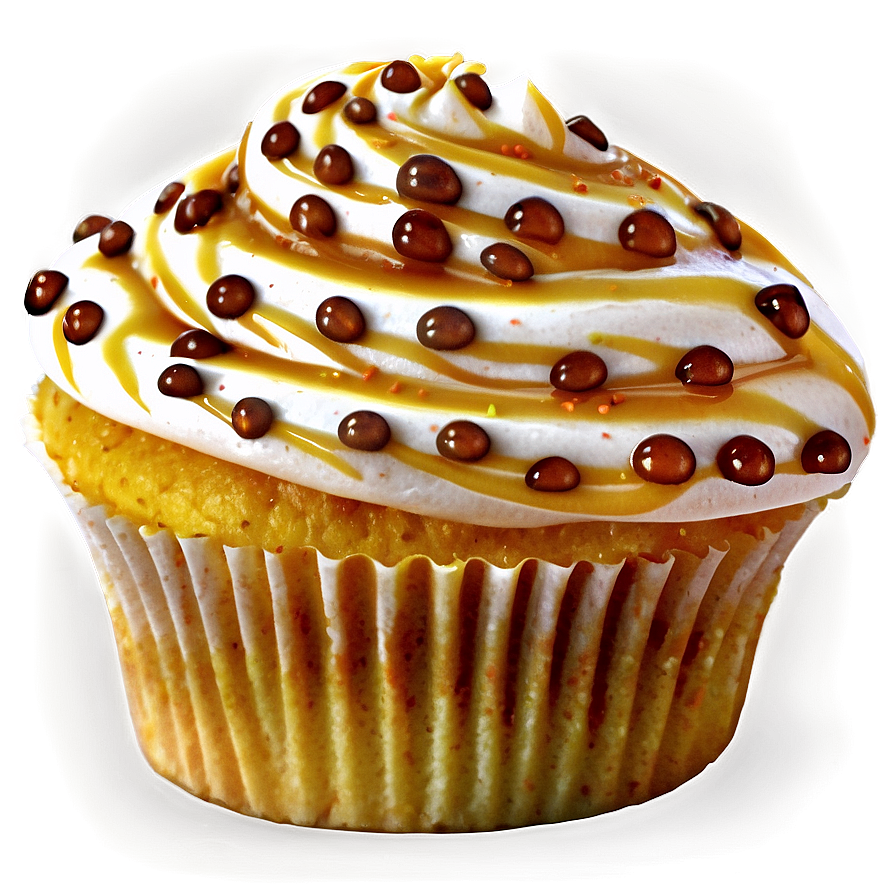 Caramel Sprinkled Cupcake Png 06212024 PNG image