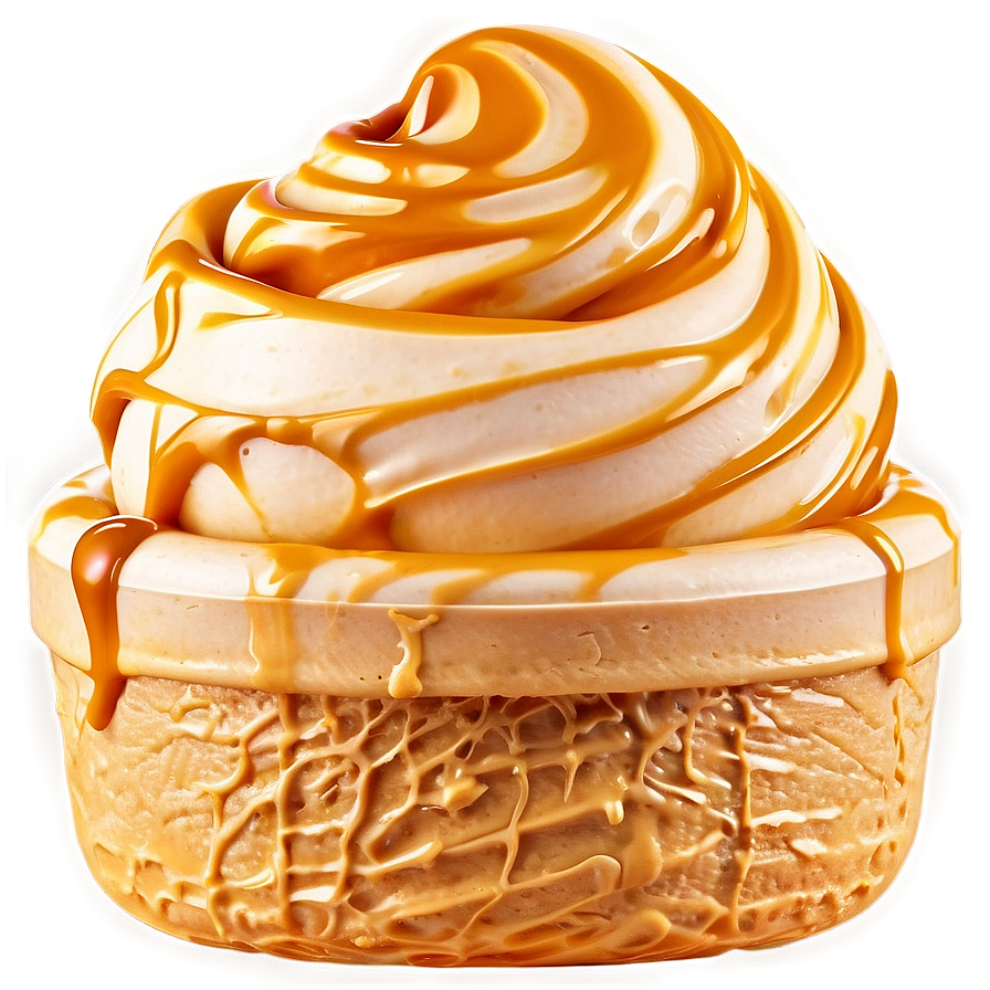 Caramel Swirled Ice Cream Png 06212024 PNG image