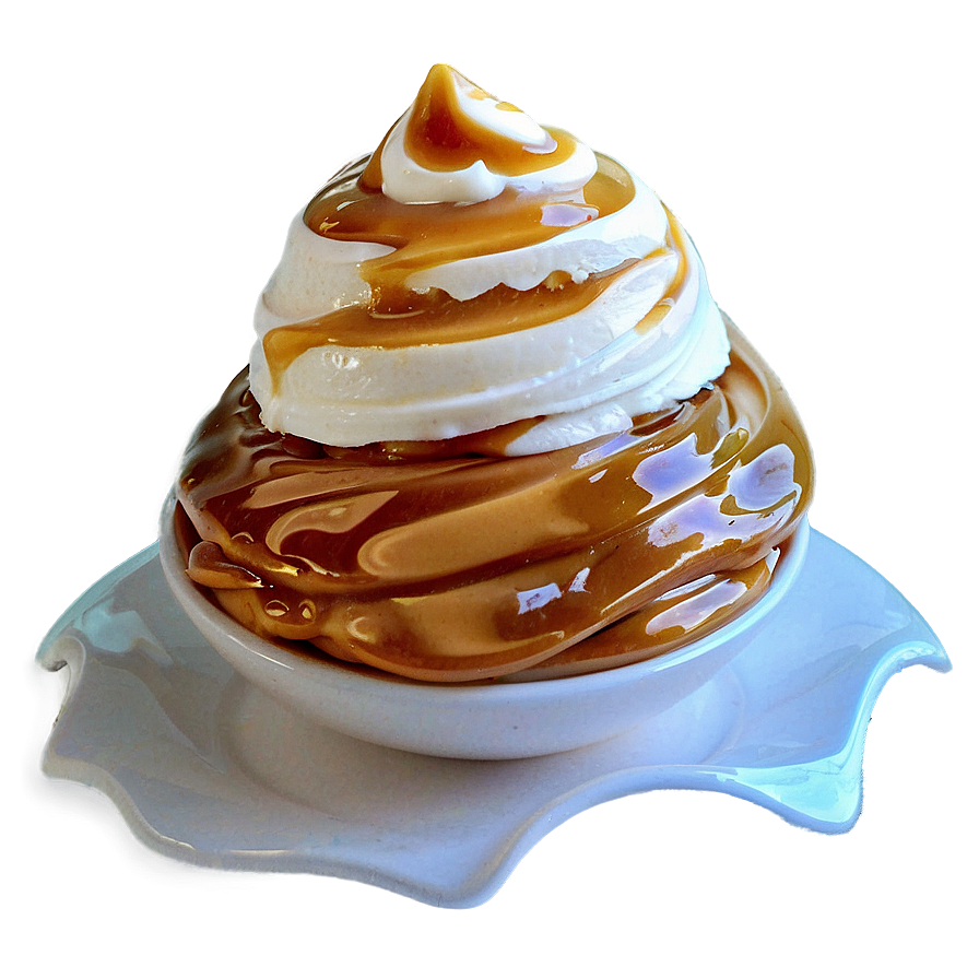 Caramel Swirled Ice Cream Png Pjm1 PNG image