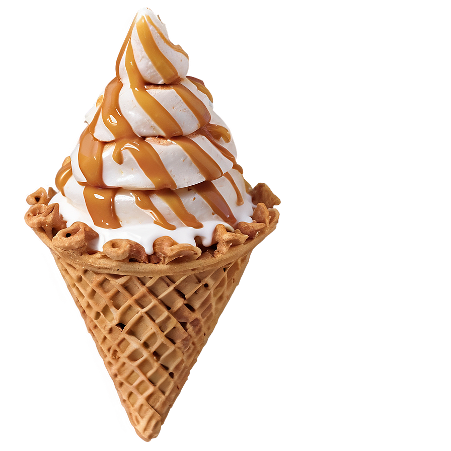 Caramel Waffle Cone Png 06212024 PNG image