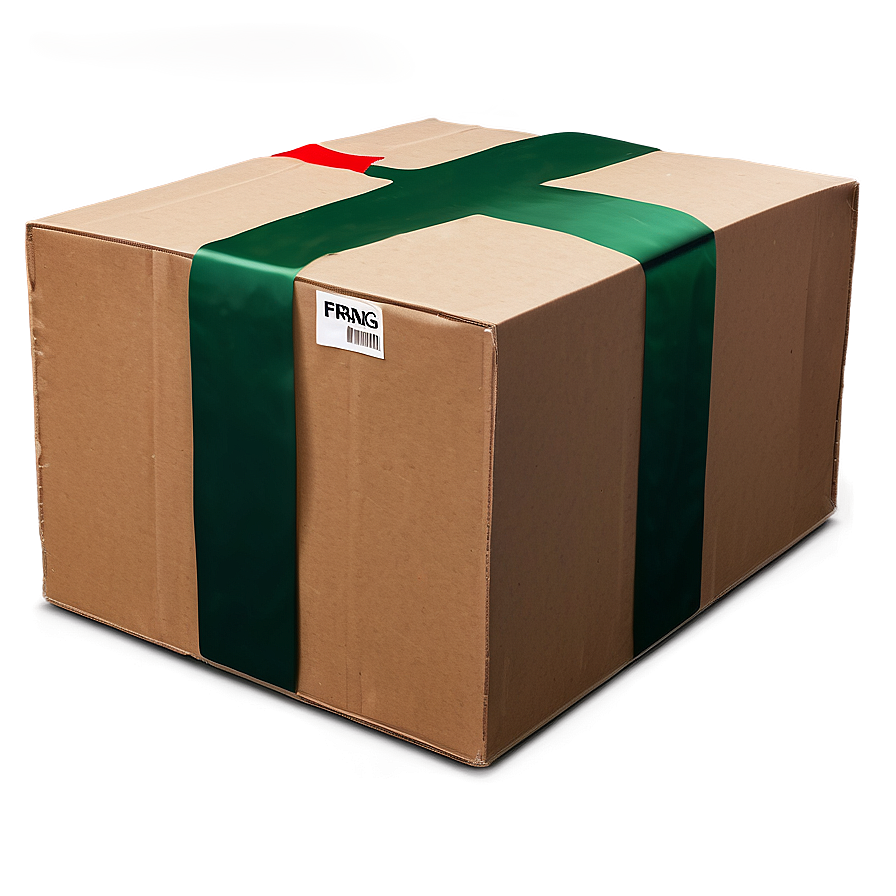 Cardboard Box With Fragile Tape Png 05242024 PNG image