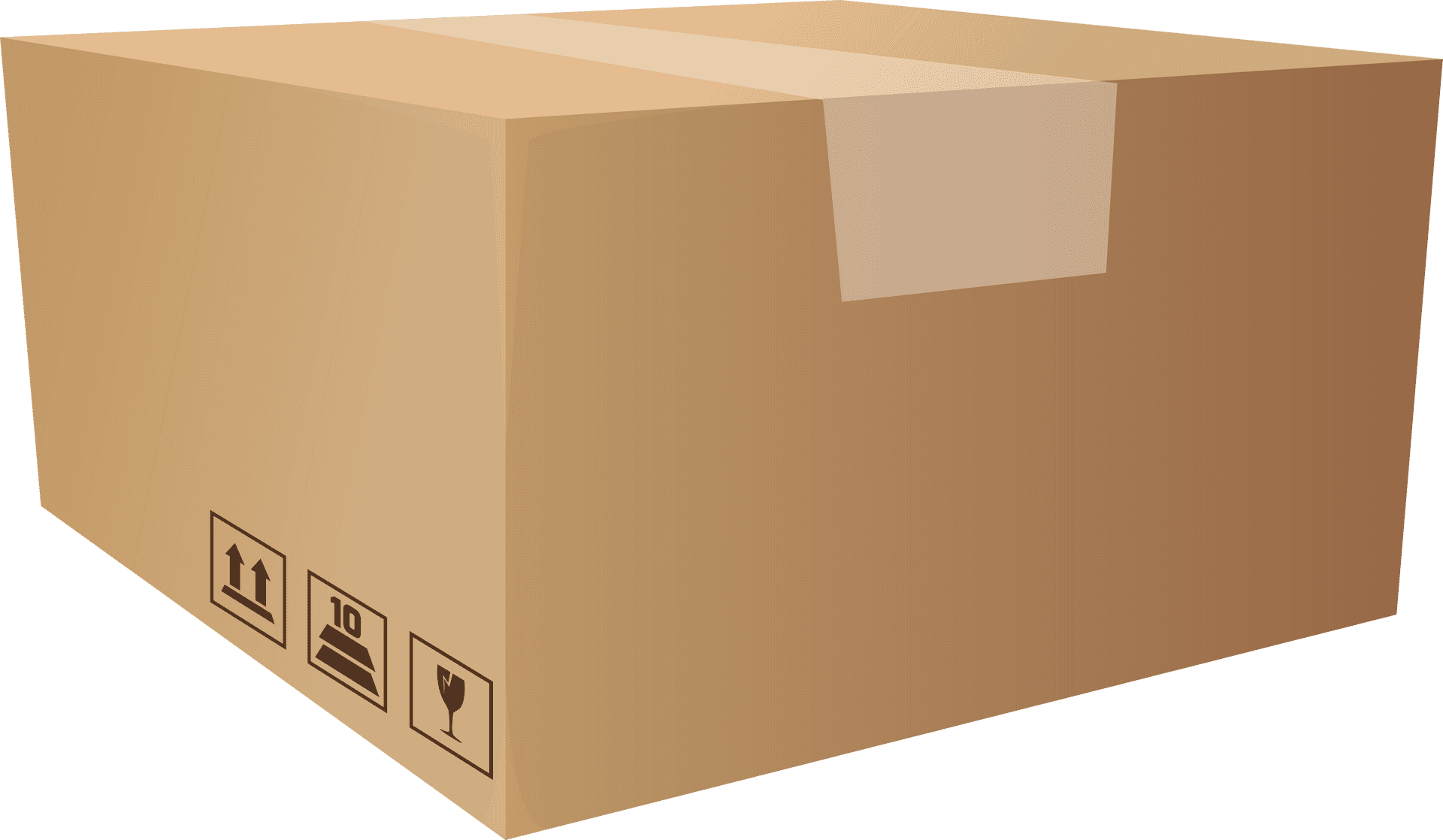 Cardboard Shipping Box PNG image