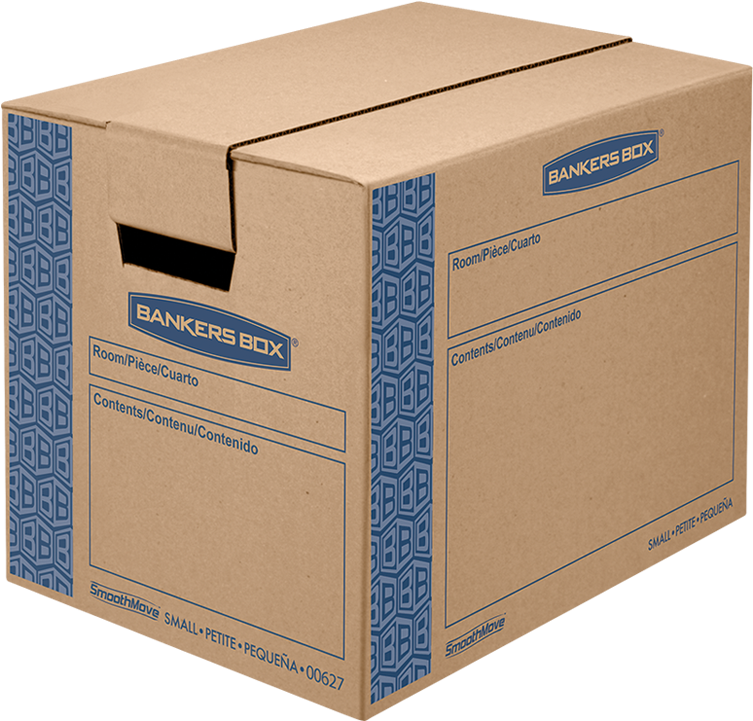 Cardboard Shipping Box Bankers Brand PNG image