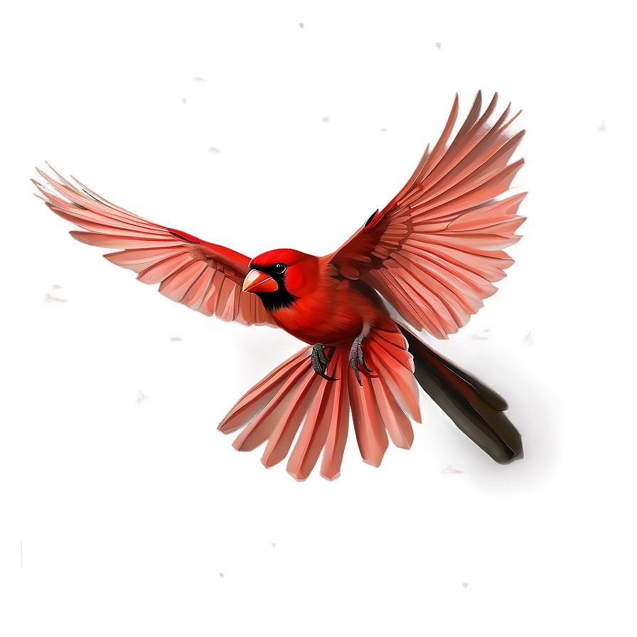 Cardinal In Flight Artwork Png 57 PNG image