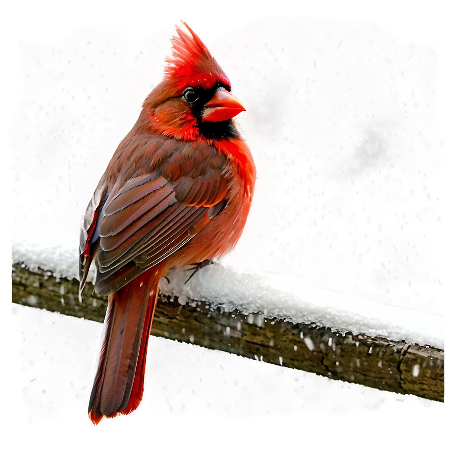 Cardinal In Snow Png 84 PNG image