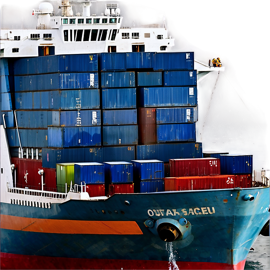 Cargo Ship In Storm Png 06122024 PNG image