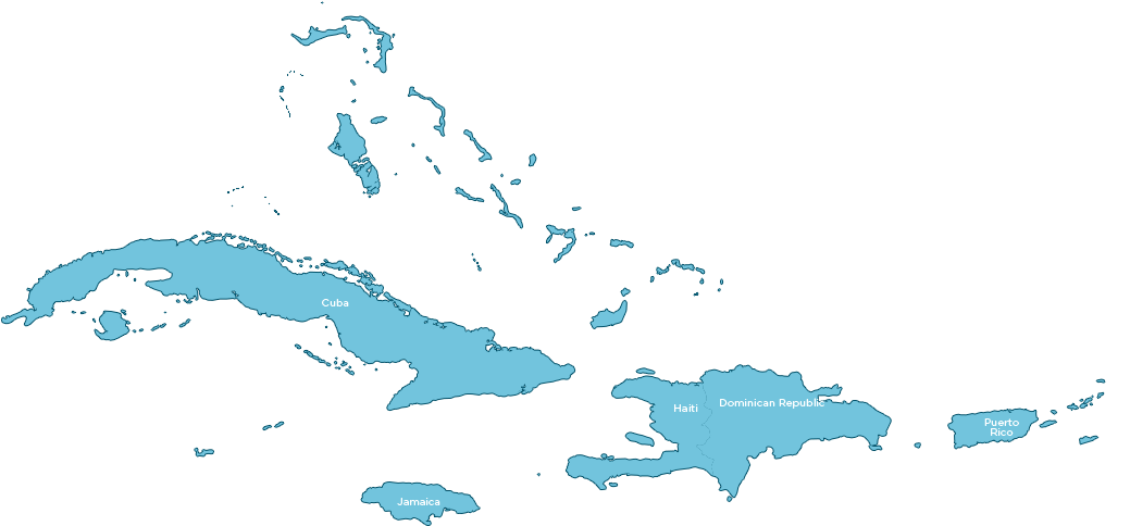 Caribbean Island Map PNG image