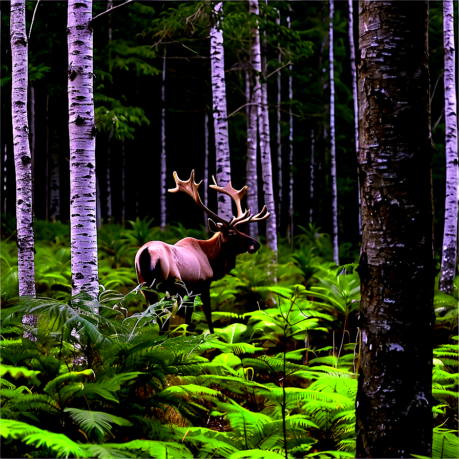 Caribou In Dense Forest Png 61 PNG image