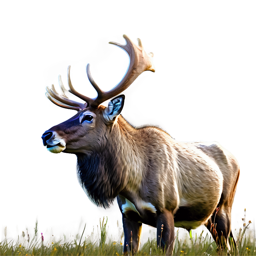 Caribou In Summer Meadow Png Xwf PNG image