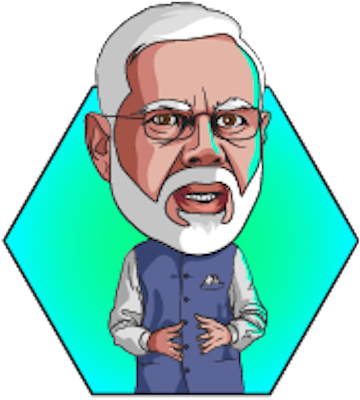 Caricatureof Indian Leader Modi PNG image