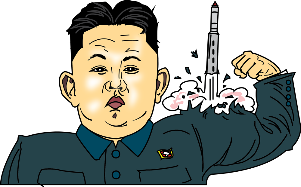 Caricatureof Leaderwith Missile PNG image