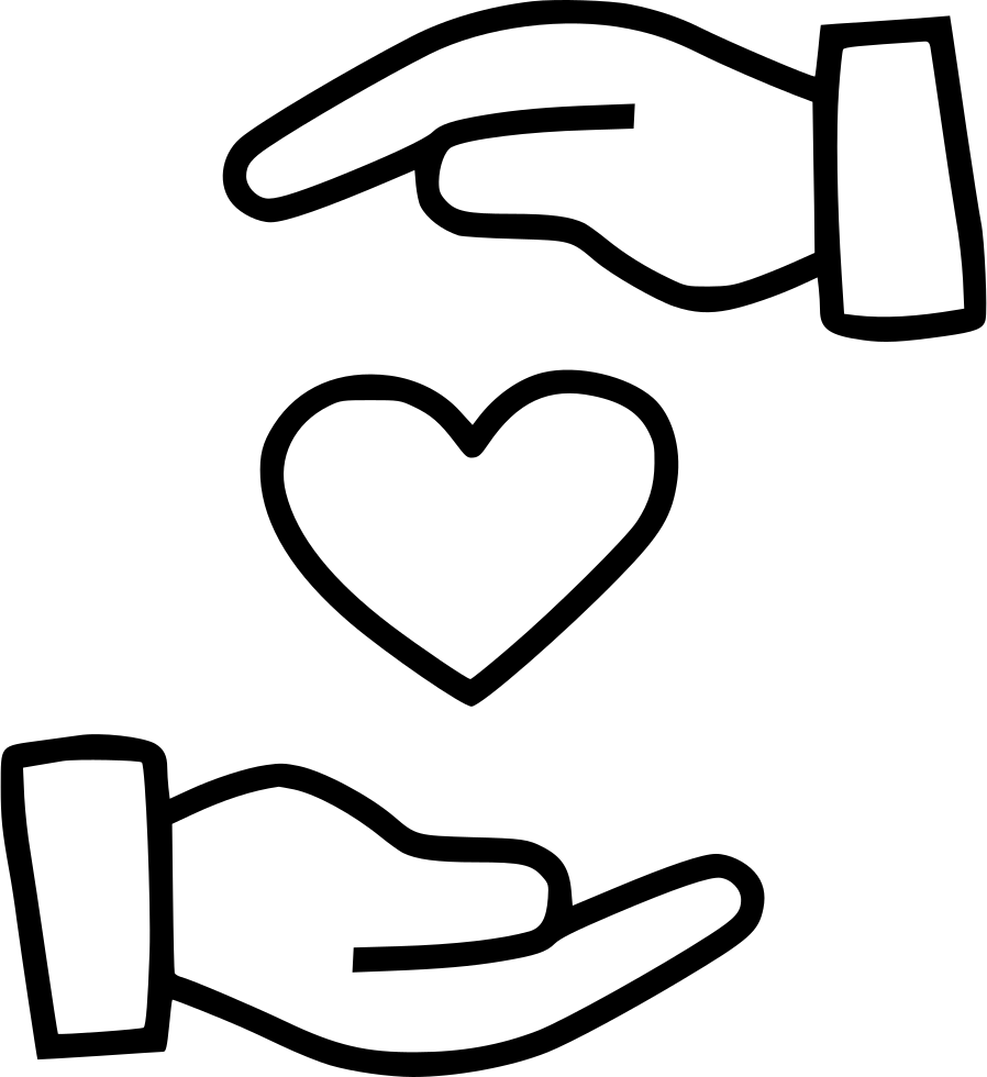 Caring Hands Heart Icon PNG image