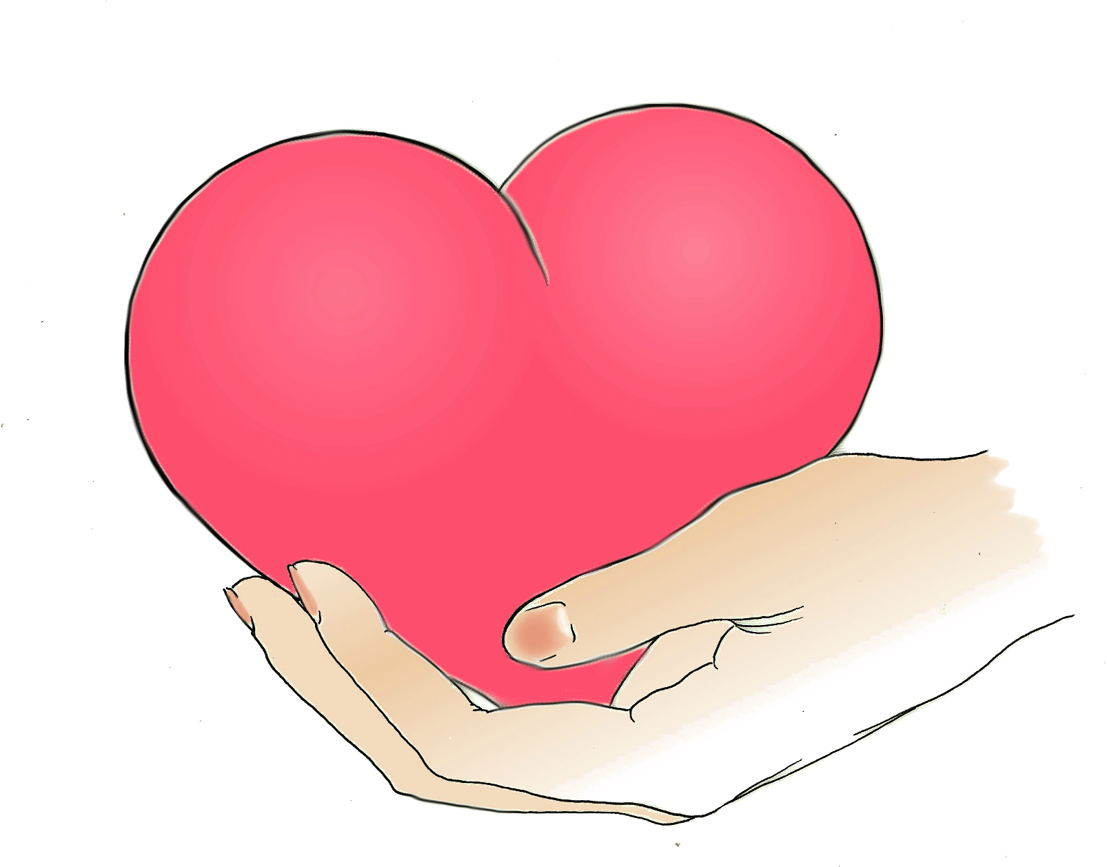 Caring Heartin Hand PNG image