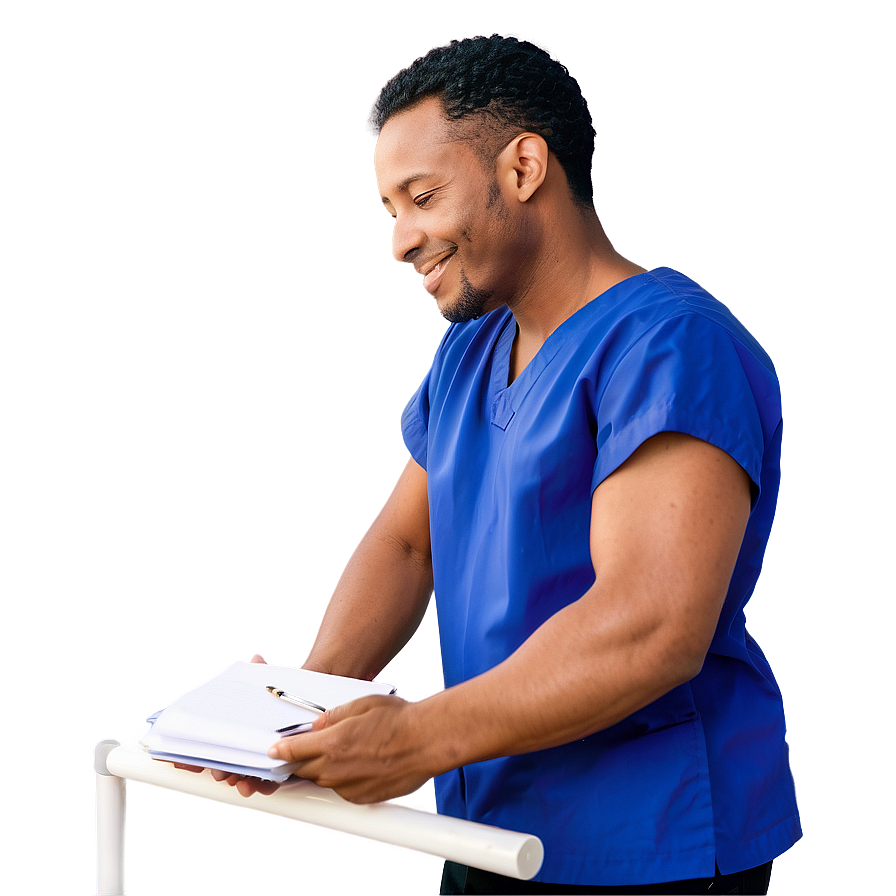 Caring Male Nurse Png Mfk PNG image