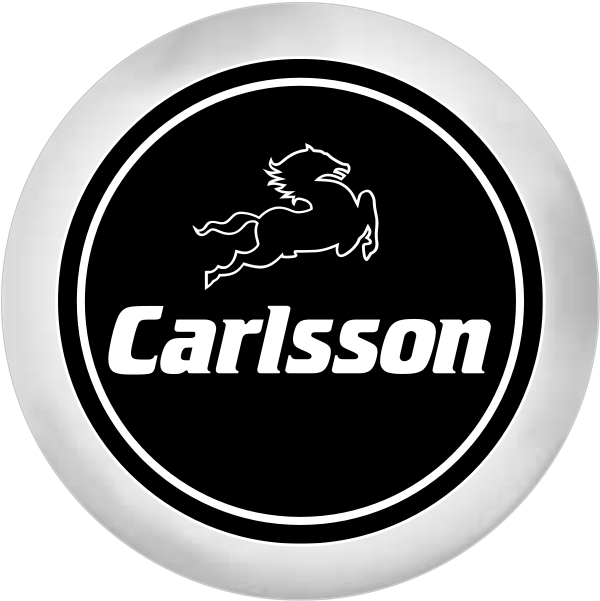 Carlsson Logo Blackand White PNG image