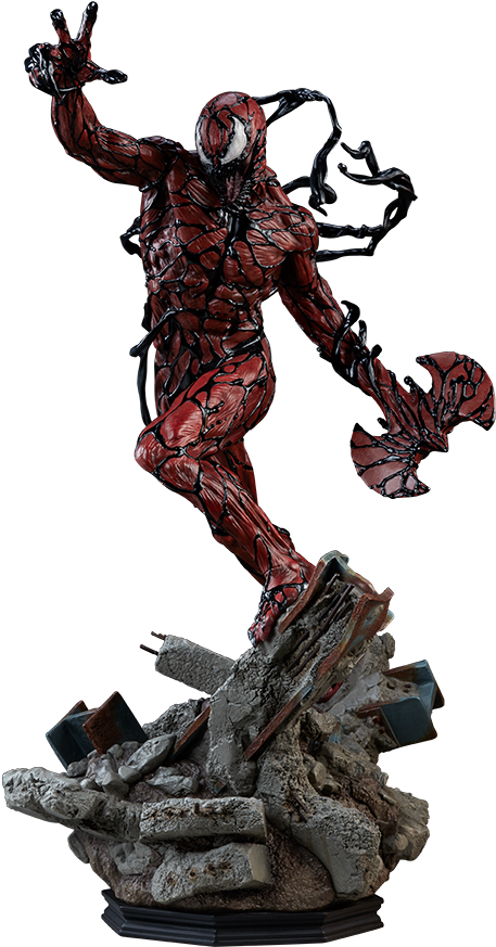 Carnage Figure Dynamic Pose PNG image