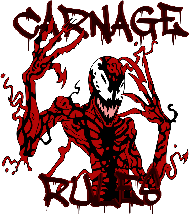 Carnage Rules Comic Art PNG image