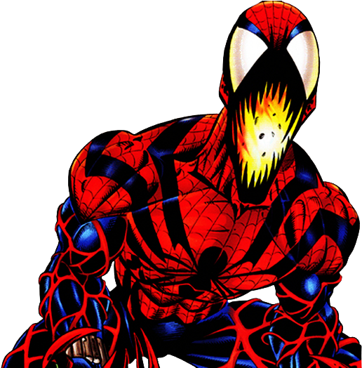 Carnage Spiderman Hybrid Character Artwork PNG image